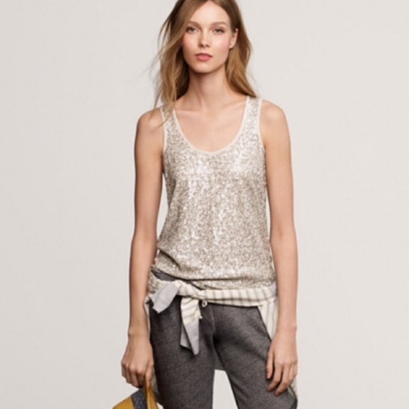 J. Crew Factory Tops - J. Crew Factory Sequin Tank Top